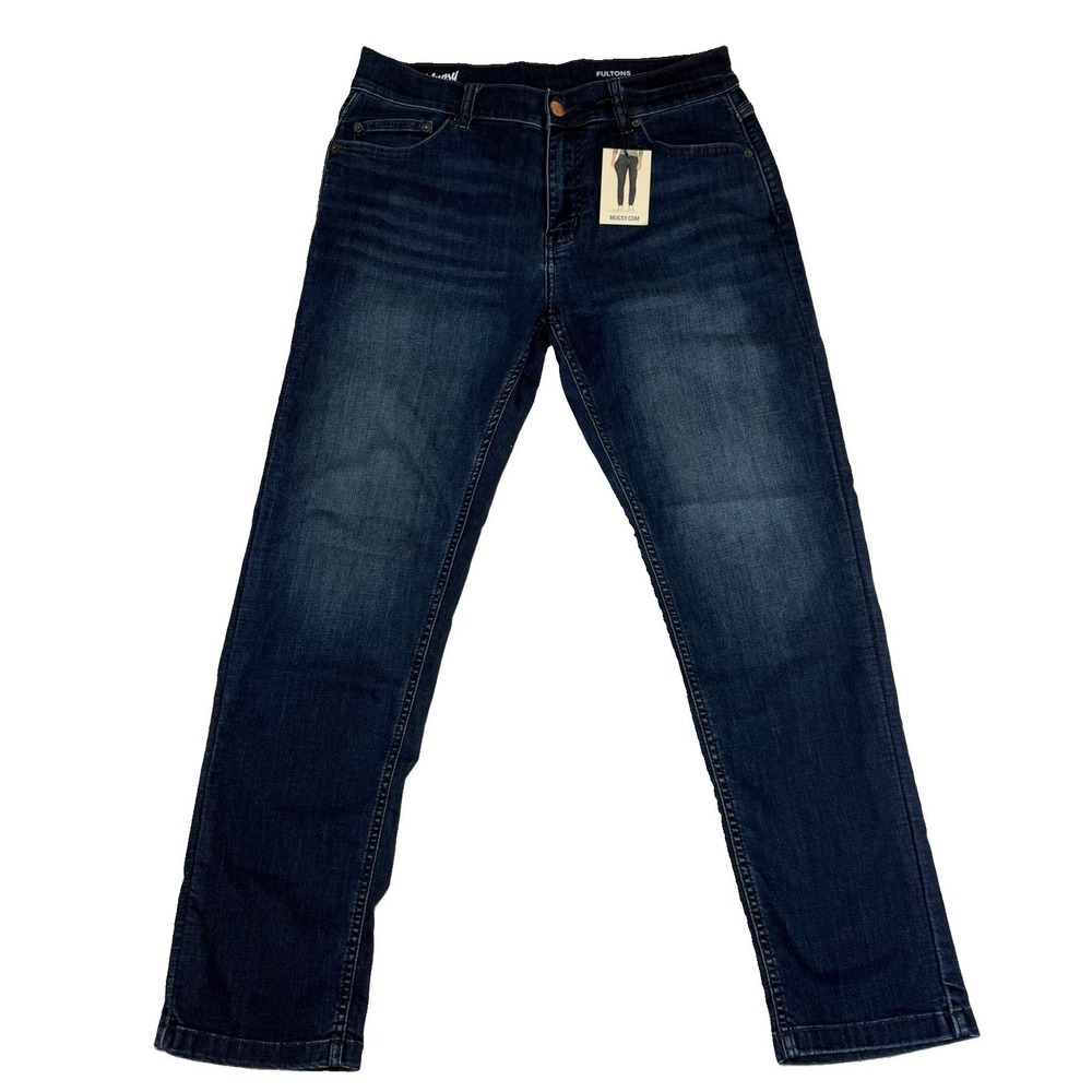 NWT Mugsy Fultons Men's Jeans Sz 33x30 Blue Denim Stretch Tapered FLX3NFU NEW